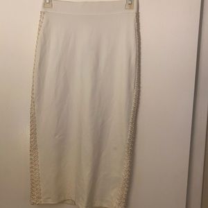 Bebe White Pencil Skirt